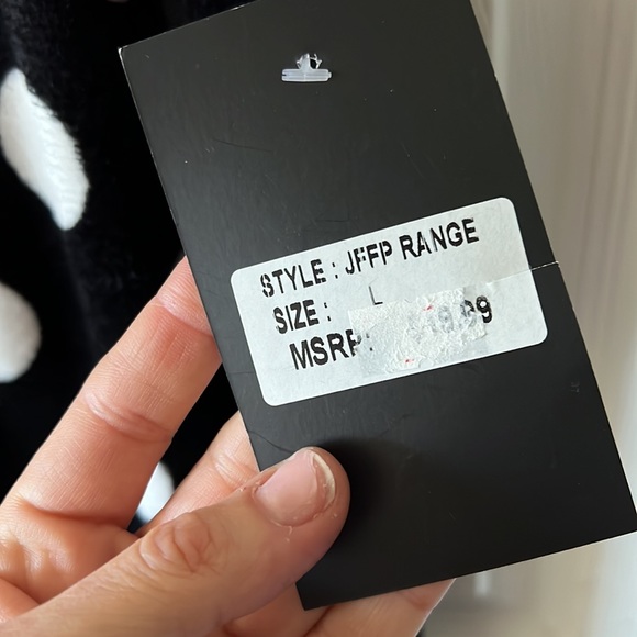 Young woman’s fuzzy black and white polka dot pajama pants - Picture 2 of 5